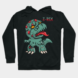 Zombie T Rex Z Rex Halloween Dinosaur Hoodie